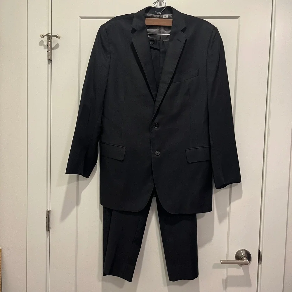Zaharoff Basileia Nordstrom Road Warrior Mens Pinstripe Suit 46 Reg 46R